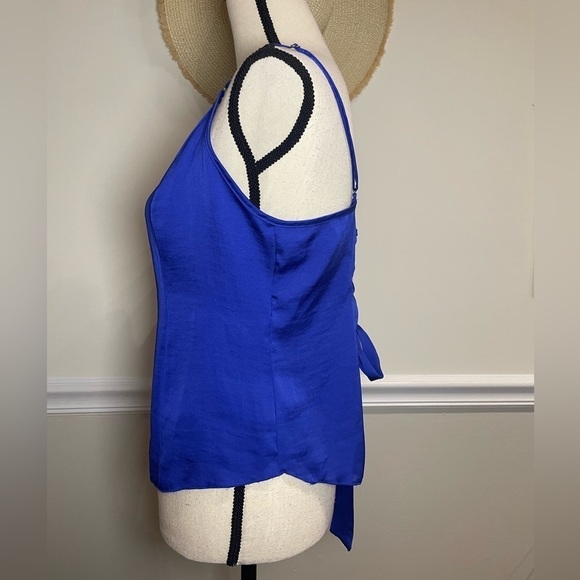 Free People Sensual Satin Corset Back Cami in Blue Sz. Small - Picture 6 of 10